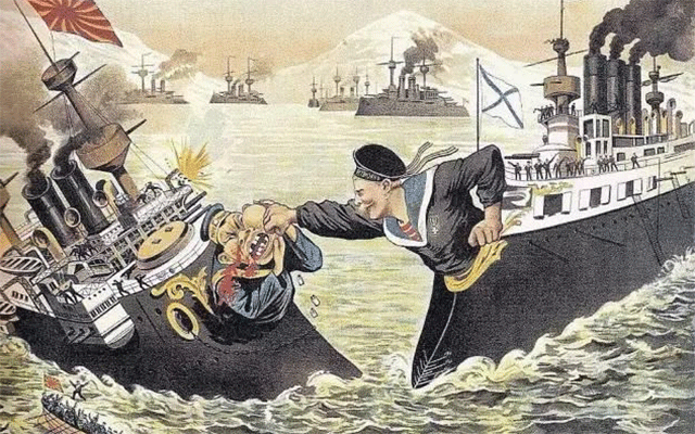 表现日俄战争的俄罗斯宣传画